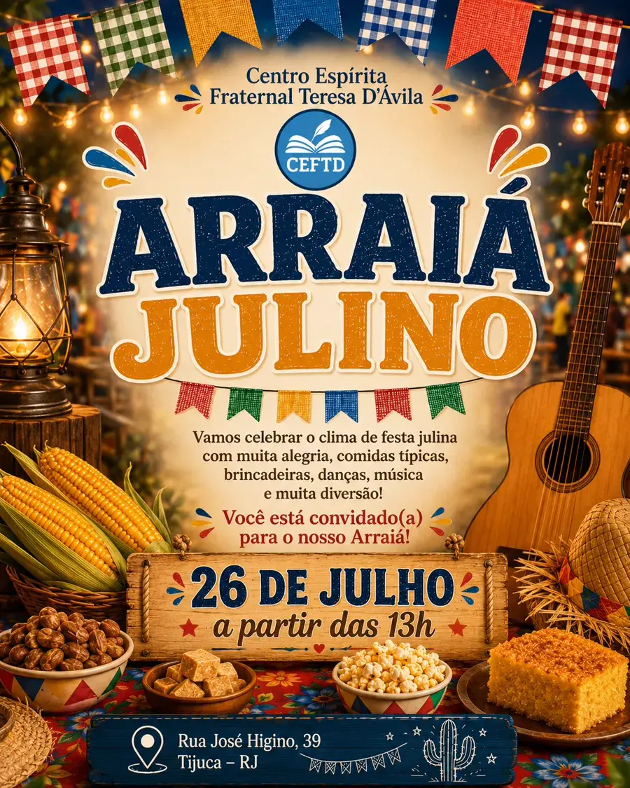 Cartaz do Arraiá Julino do CEFTD