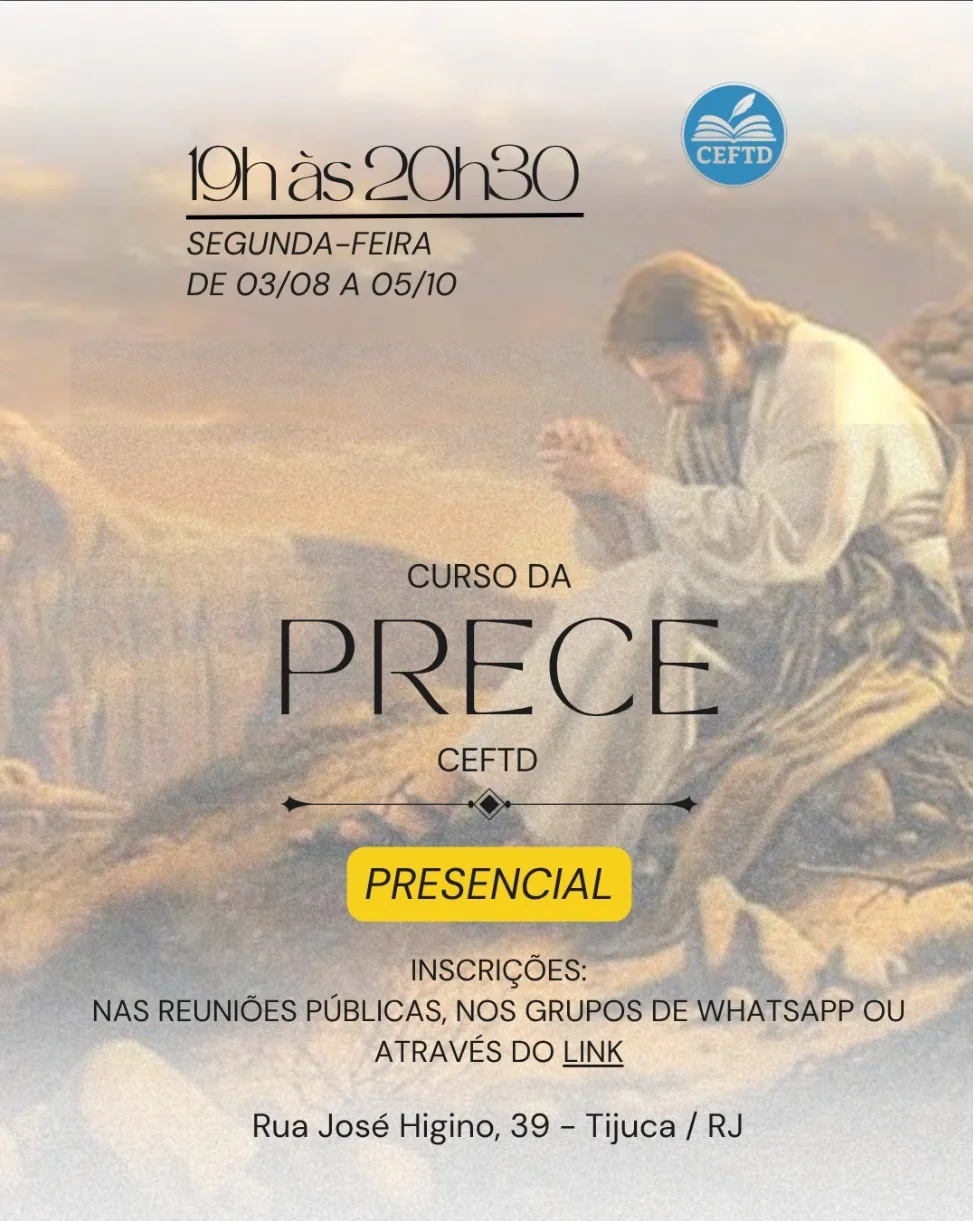 Cartaz do Curso da Prece